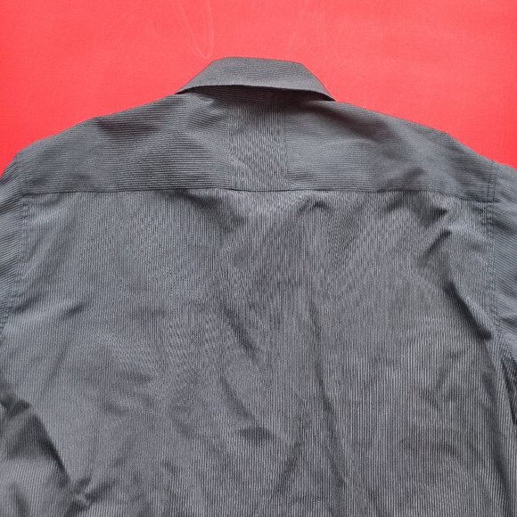 Airwalk long sleeve button down shirt grey stripe men's size M - Picture 4 of 6
